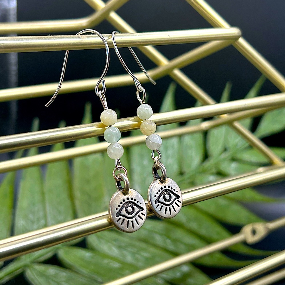 Morganite Crystal ahead Eye Drop Earrings